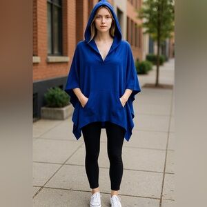 INC Oversized Hoodie Casual Tunic Batwing Pullover Relaxed Athleisure Top S/M